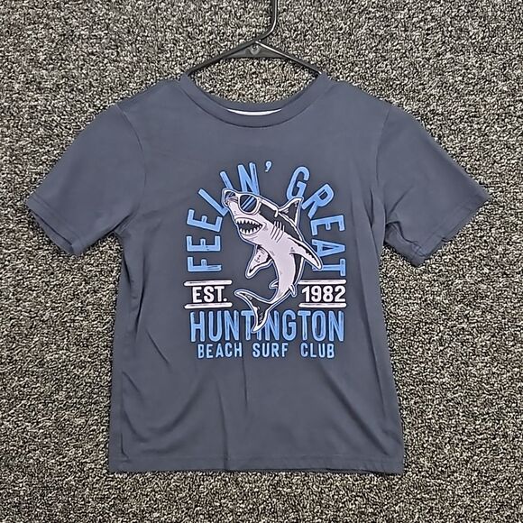 There Abouts Kids Size 8 Shark Graphic T-Shirt Huntington Beach Surf Club Boys - Picture 2 of 4